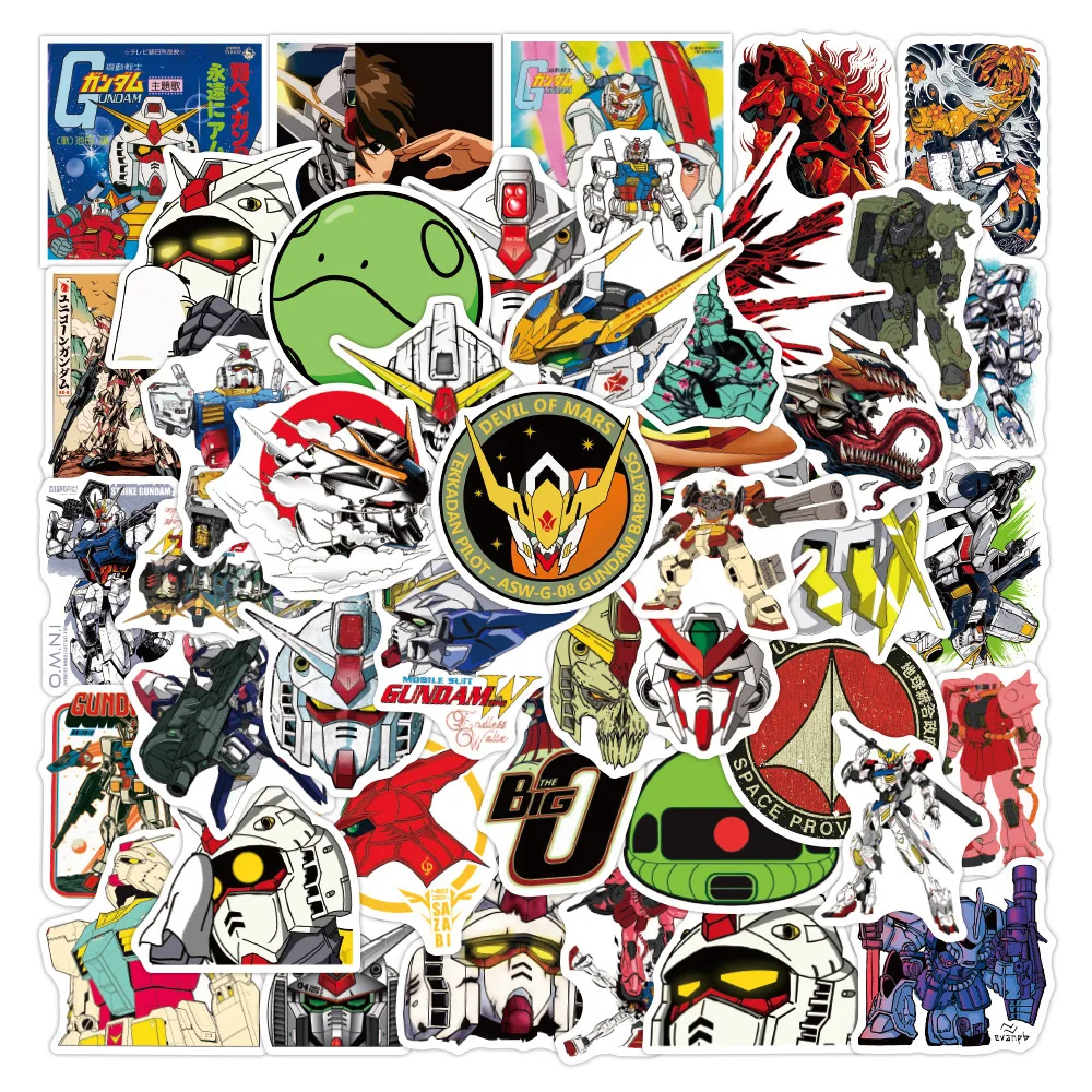 

10/30/50pcs Anime GUNDAM Stickers for Kids Waterproof Decal DIY Laptop Motorcycle Luggage Snowboard Fridge Cool Sticker Toy Gift