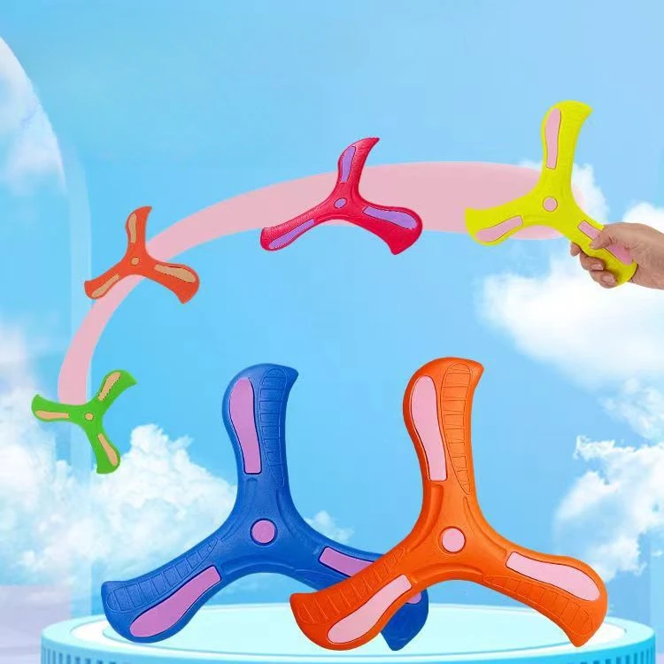 

Children Three-leaf Cross Boomerang Soft Secure Adult-kids Interactive Outdoor Toy Early Education Puzzle Decompression Gift