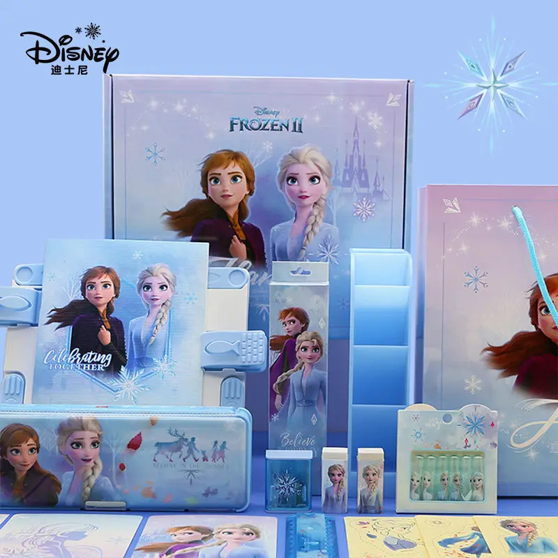 

Подарочная коробка для канцелярских принадлежностей Disney, набор канцелярских принадлежностей «Холодное сердце» класса 1-3 для мужчин и женщ...