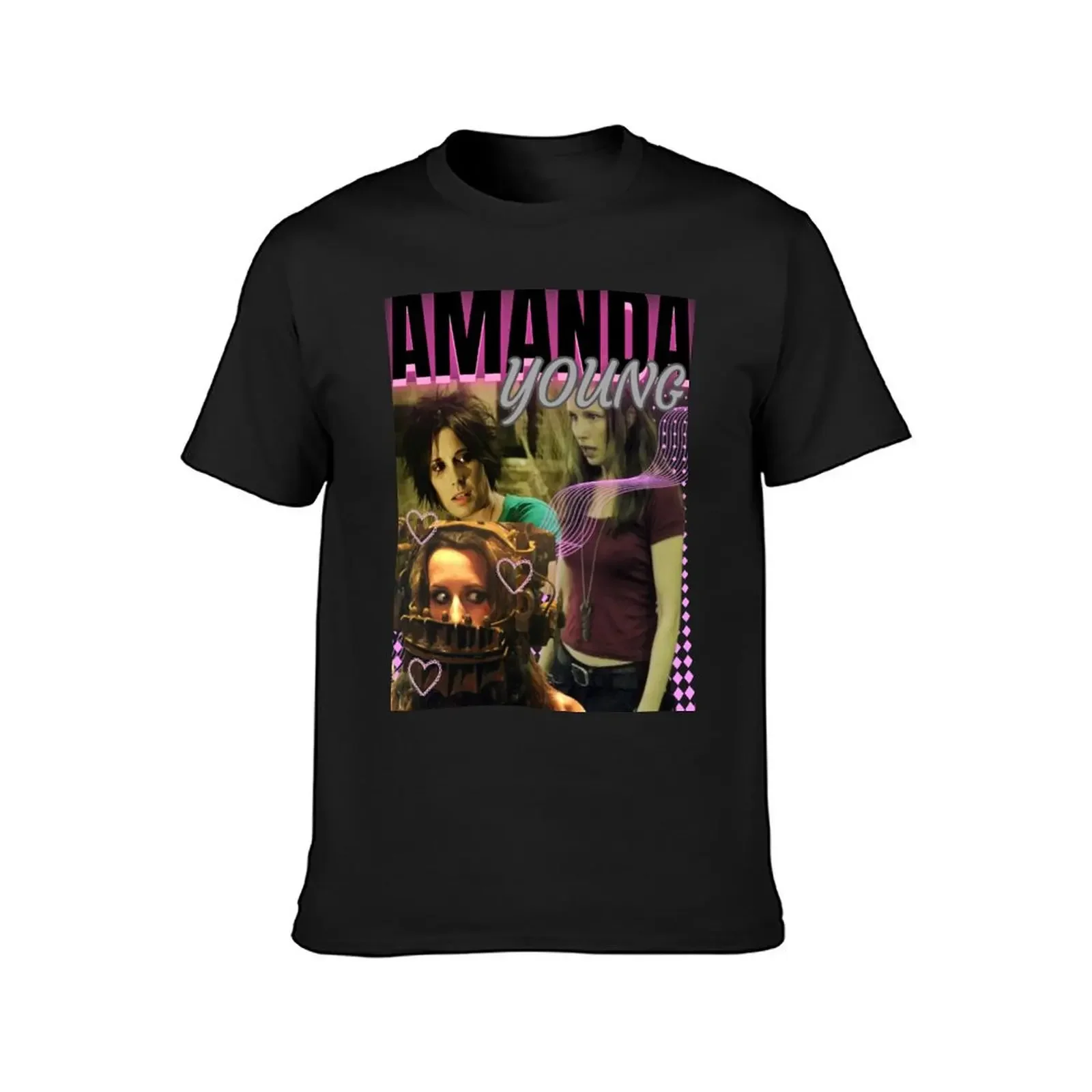 Фото Футболка Amanda Young Saw X Design с животным принтом для мальчиков, простые рубашки, футболки с рисунком, мужские футболки с рисунком №2