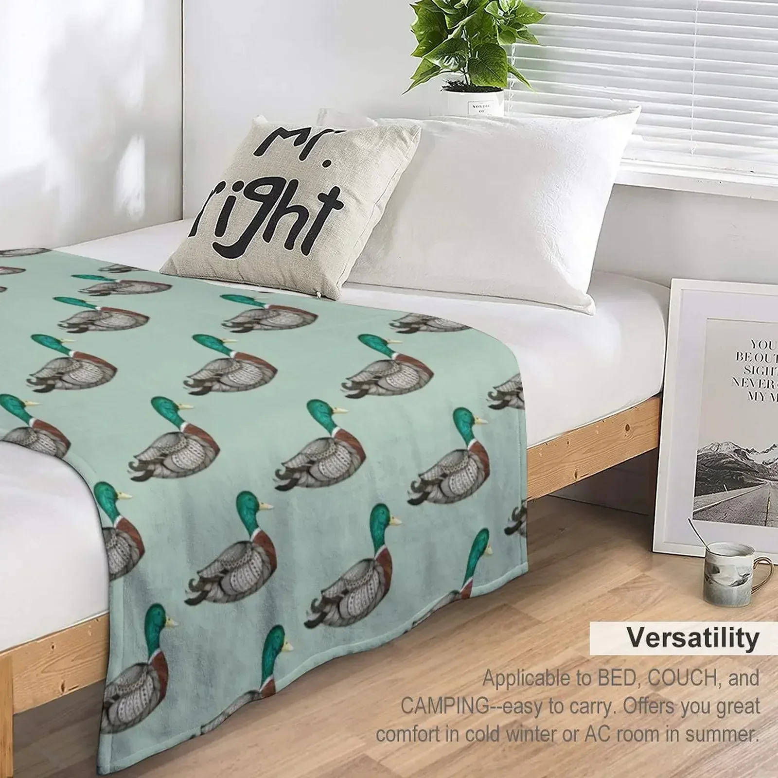 Одеяло Крялард Утка Фланелевые тяжелые одеяла