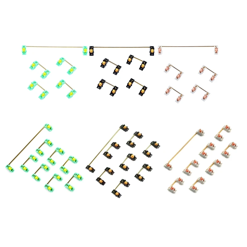 for Mechanical Keyboard Plate Mount Stabilizer Satellite Axis Gold Plated Steel Wire 2U 6.25U 7U Keycap Drop Shipping