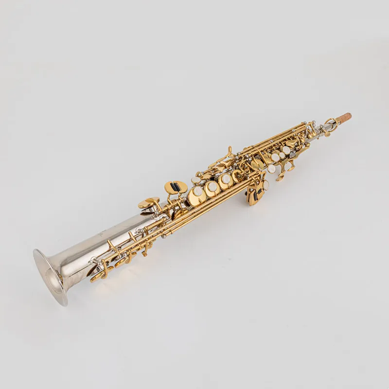 

Jupiter JSS1100SG Soprano Saxophone Silvering Gold Key With Case Sax Soprano Mouthpiece Ligature Reeds Neck