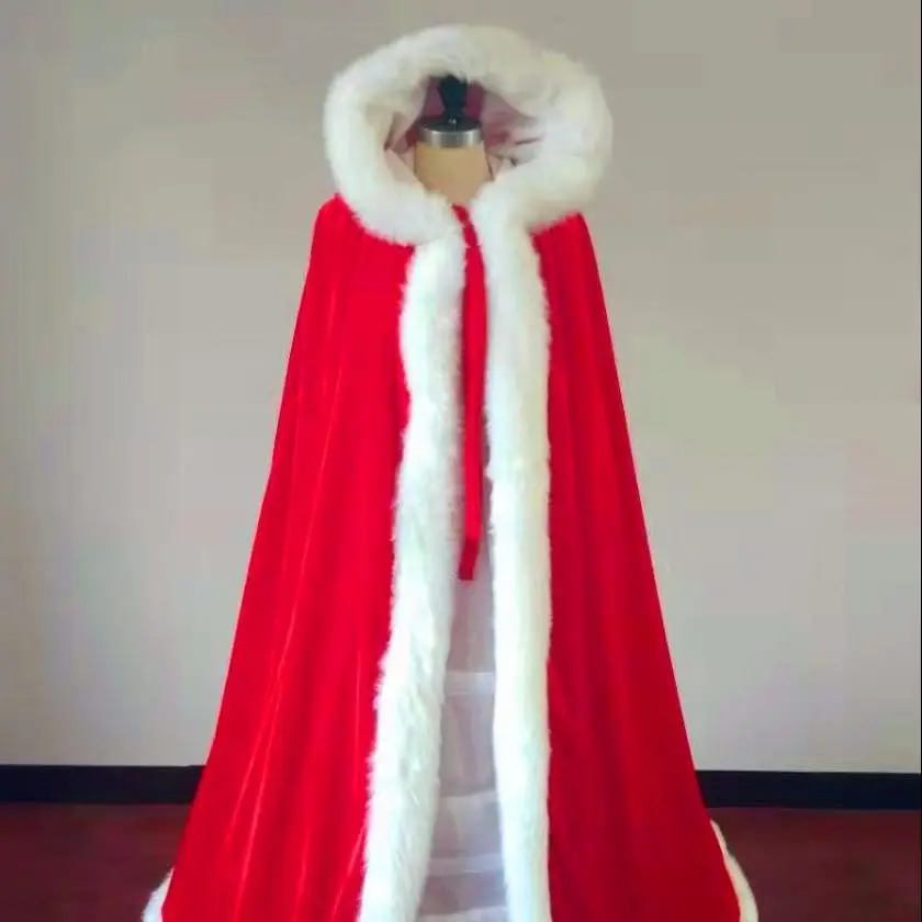 Традиционная накидка Hanfu для женщин Древний китайский пушистый меховой воротник