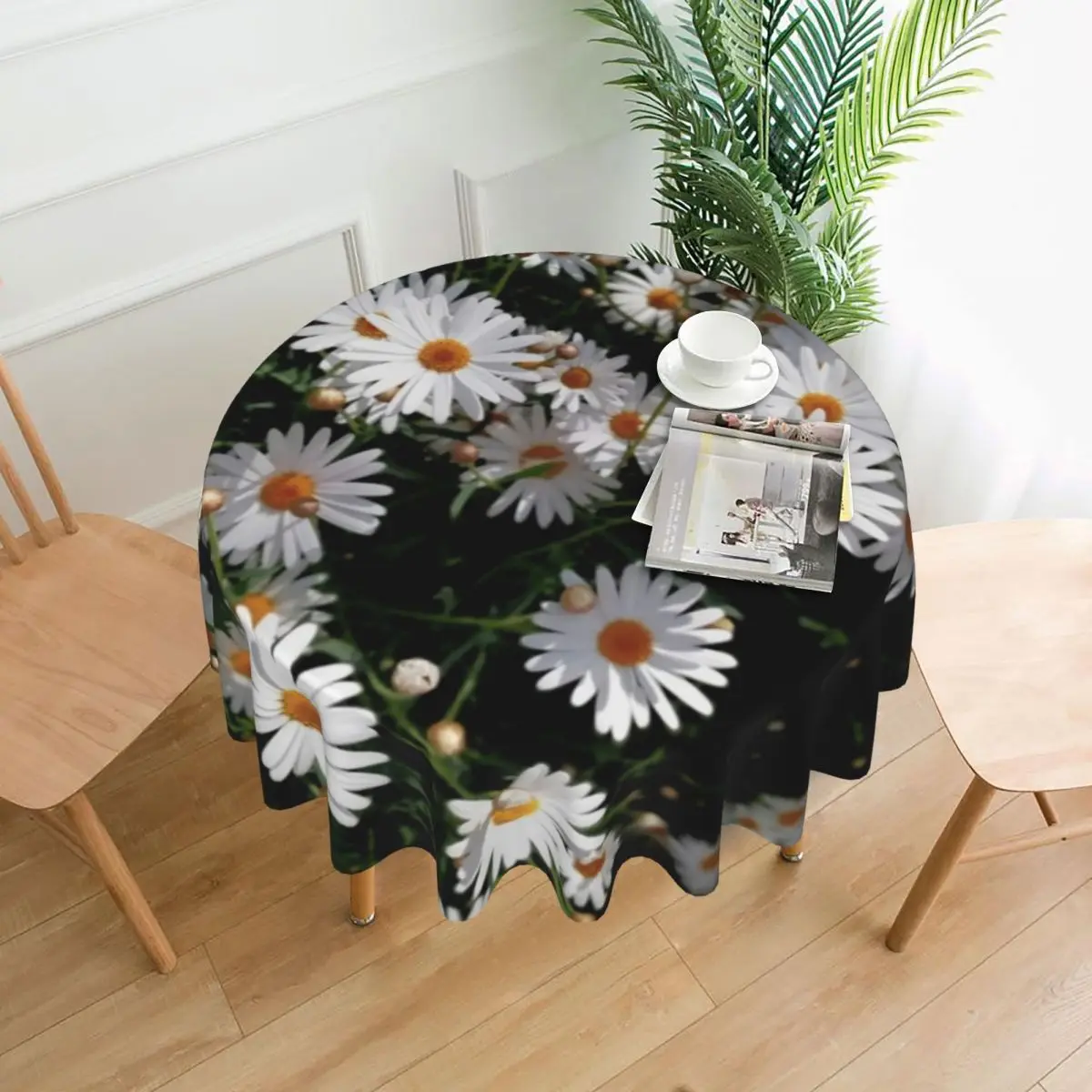 

Daisy Marguerite Floral Flowers Tablecloth Beautiful Daisies Cheap Cute Table Cover Living Room Decoration Polyester Table Cloth