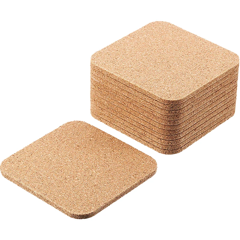 

10Pcs Handy Round Shape Dia10cm Plain Natural Cork Coasters Wine Drink Coffee Tea Cup Mats Table Pad For Home Office Kitchen New
