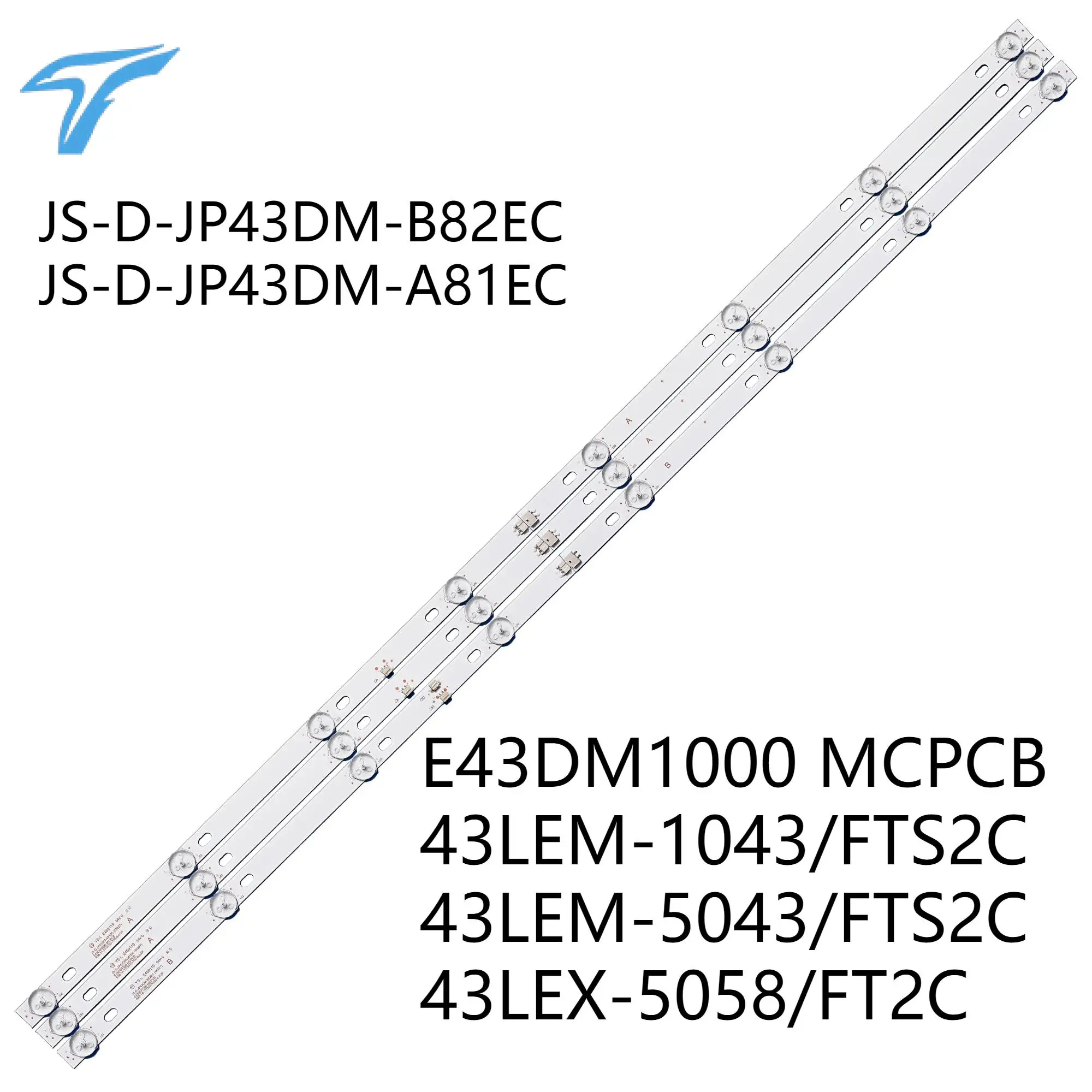 

LED backlight strip for BBK 43LEM-1043/FTS2C 43LEM-5043/FTS2C 43LEX-5058/FT2C JS-D-JP43DM-A81EC (80227) E43DM1000 MCPCB