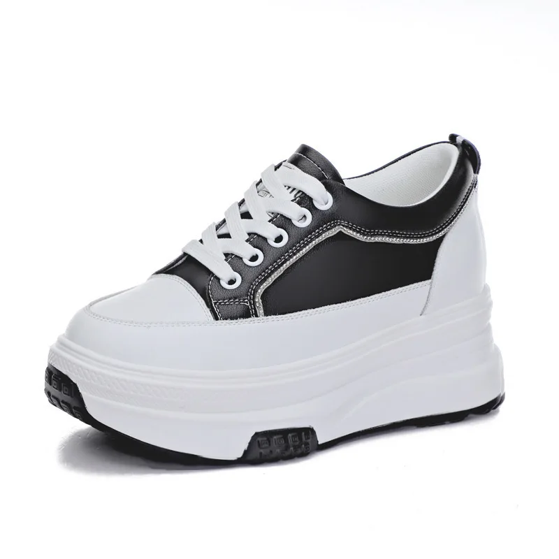 

7cm Platform Wedges Sneakers Women Shoes Genuine Leather Spring Autumn Leisure Shoes for Female Summer Shoes Breathable