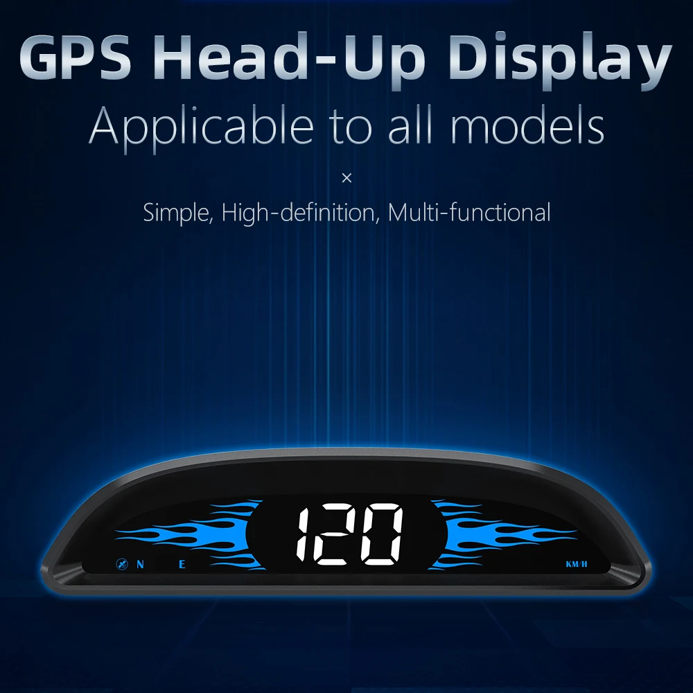 Универсальный автомобильный GPS-дисплей HUD цифровой спидометр с умными часами