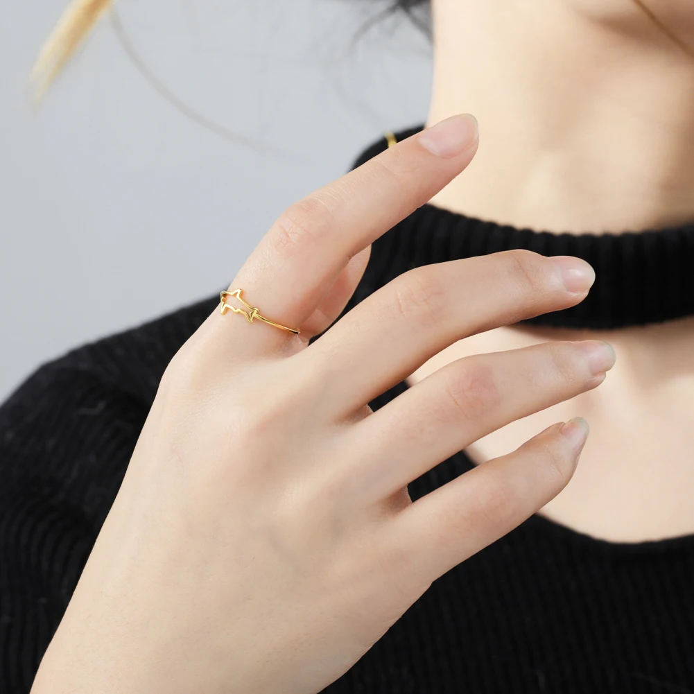 Кольца для женщин Cazador Hollow Fish Shark в минималистичном стиле из нержавеющей стали с золотым цветом, украшения на пальцы с животным принтом для вечеринок и дня рождения.