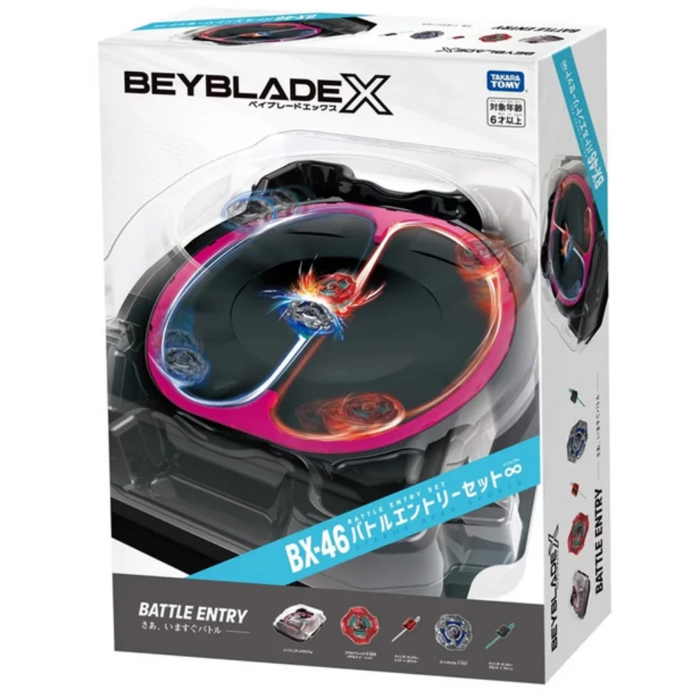Фото ПОДЛИННАЯ TAKARA TOMY beyscollecto X BX-46 CobaltDrake 9-60R (металлическое покрытие: красный) GoatTackle 7-70T №1