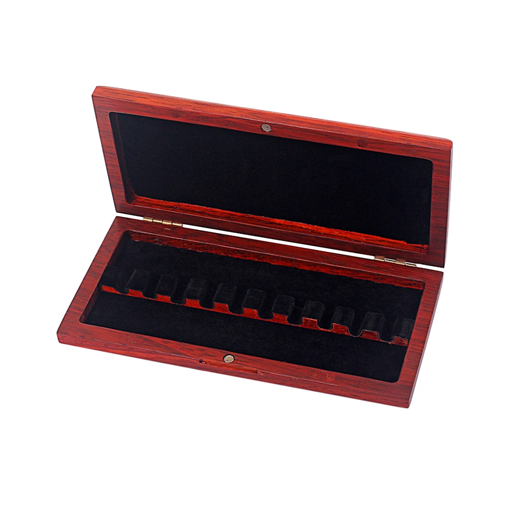 

Redwood Oboe Reed Case Moisture-proof Fishing Rod Boxes Coated Appearance Storage Musical Instrument Accessories 10 Pieces