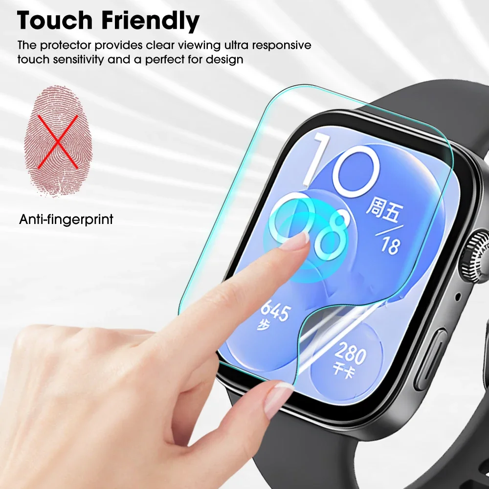 Ультрапрозрачная Защитная пленка для смарт-часов Huawei Watch Fit 3 мягкая Гидрогелевая