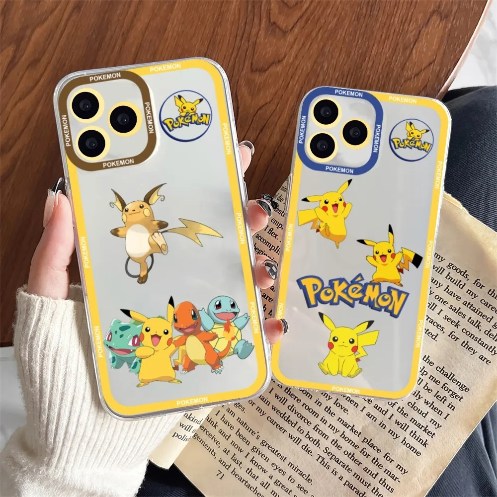 Чехол для телефона P-Pokemons-M-Mimikyus-P-Pikachus для iPhone 11 12 Mini 13 14 Pro Max, прозрачный чехол