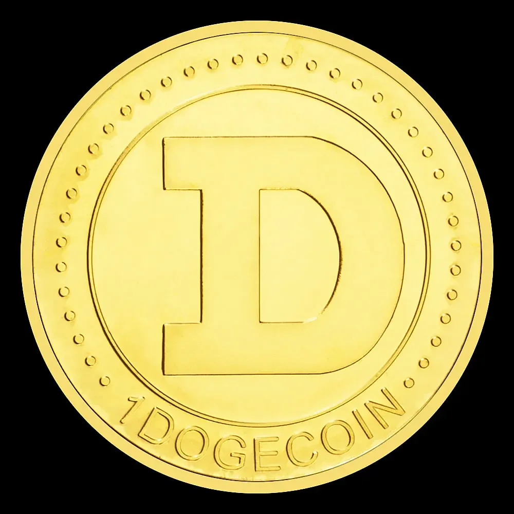 Dogecoin позолоченные крипто-сувениры монеты 40 мм WOW милые украшения для дома Doge