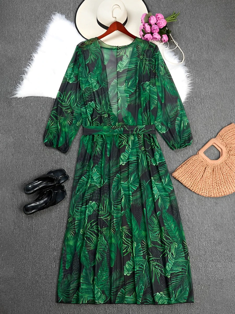 Пляжная накидка большого размера с принтом