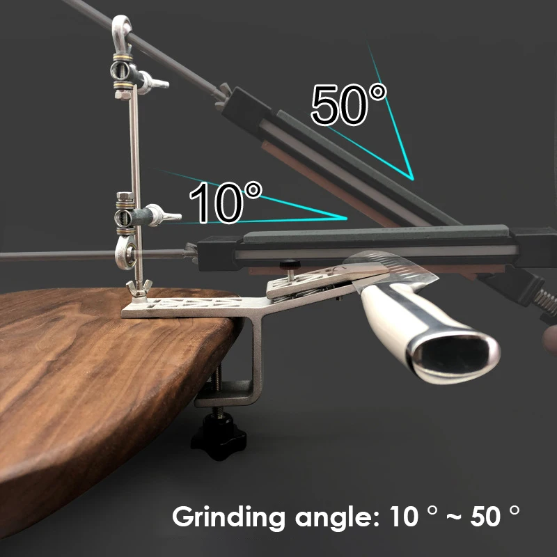 

Multifunctional Knife Sharpener Kitchen Tool Aluminum Alloy Modern Minimalist Built-in Silicone Block Sharpener