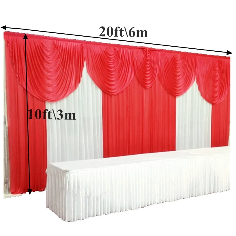 

10x20 футов ледяной шелк свадебный фон занавеска фон для сцены драпировка фотобудка украшение для банкета мероприятия