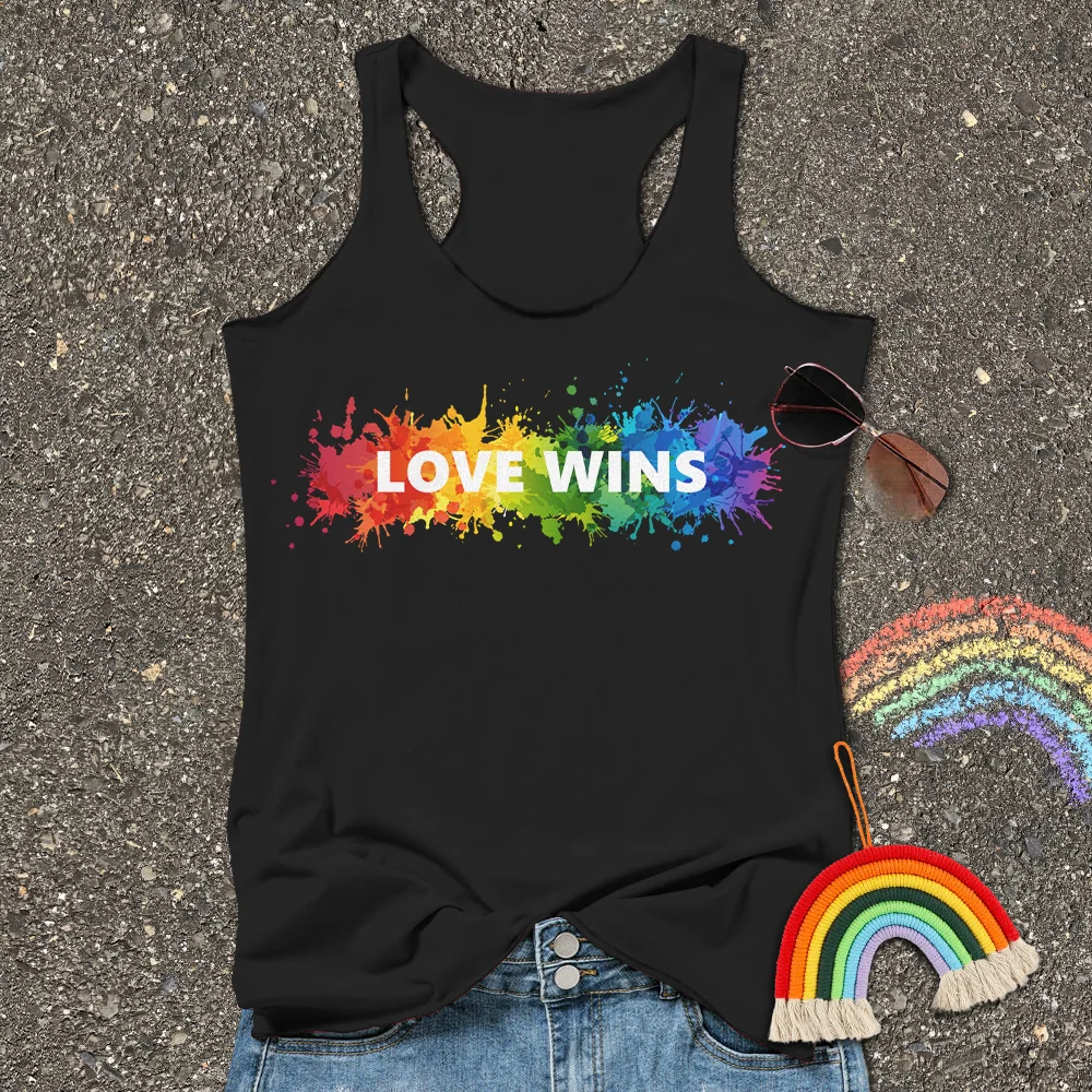 

Rheacмножество женских радужных надписей Love Wins, майка для фитнеса