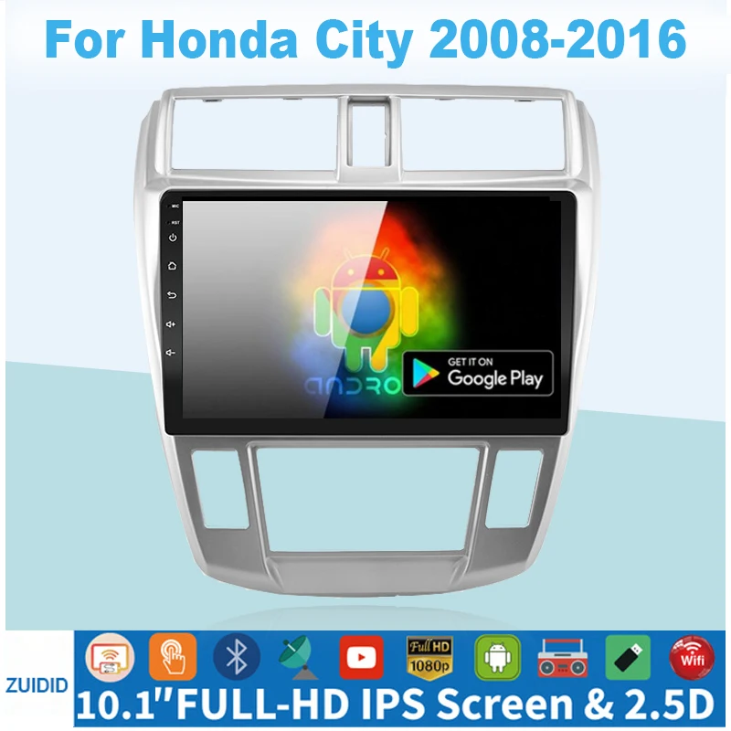 Android 2 Din Car Radio multimedia video player For Honda City 2008 2009 2010 2011 2012 2013 2014 navigation GPS audio 2din dvd 