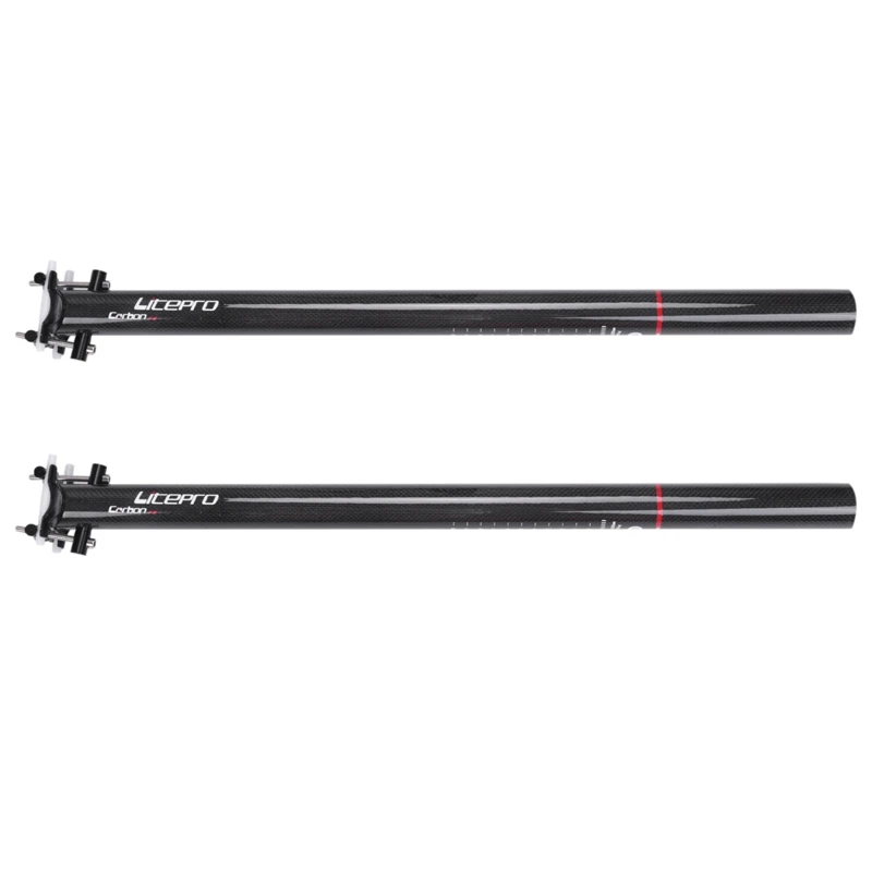 

2X Litepro Folding Bike Seatpost 33.9Mm X 580Mm Carbon Fiber Bicycle Seat Post Folding Bike Seat Tube For Brompton
