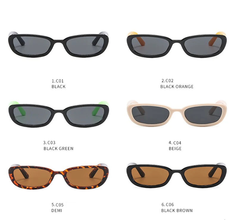 Очки солнцезащитные Y2K в винтажном стиле для мужчин и женщин небольшие овальные