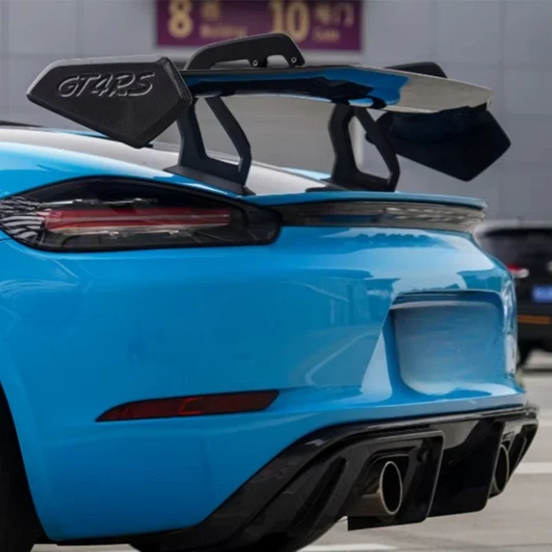 Фото Диффузор заднего бампера в стиле GT4RS, выхлопная система из сухого карбона, задний спойлер для BOSTER 981, запчасти для рестайлинговых моделей 981 GT4RS 2014 года выпуска №3