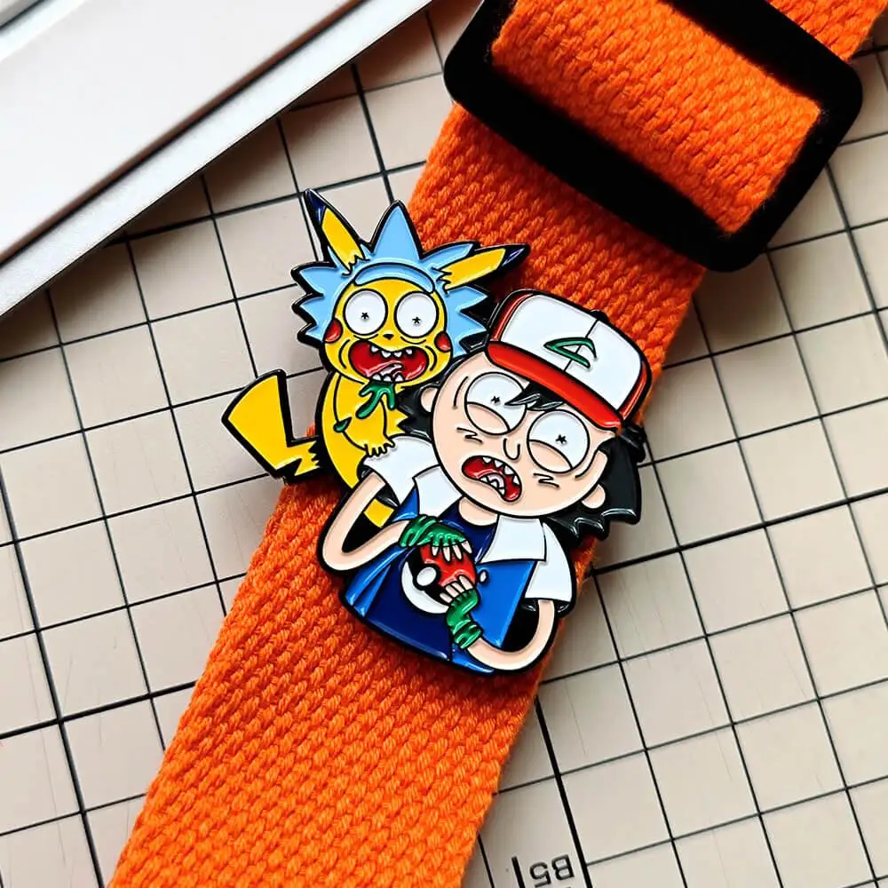 

Original Design Spoof Rick with Morty Peripheral Metal Badge Gift Accessories Anime Cartoon Decorations