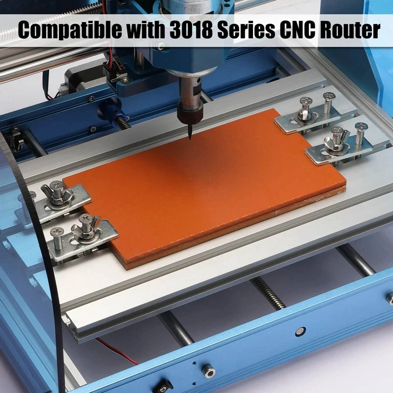 8 Pcs Mini Hold Down Clamp Kit Antislip Horizontal With For 3018-PRO 3018-MX3 3018-Prover 1810-PRO CNC Router Machine