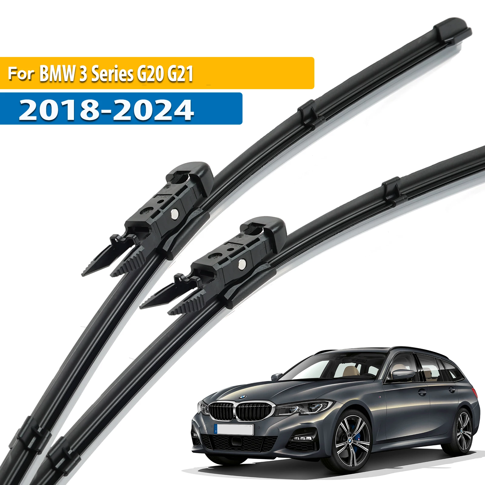 

Передние щетки стеклоочистителя Erick для BMW 3 серии G20 G21 2018-2023 гг., лобовое стекло, лобовое стекло, автомобильные щетки от дождя 24 "+ 19"