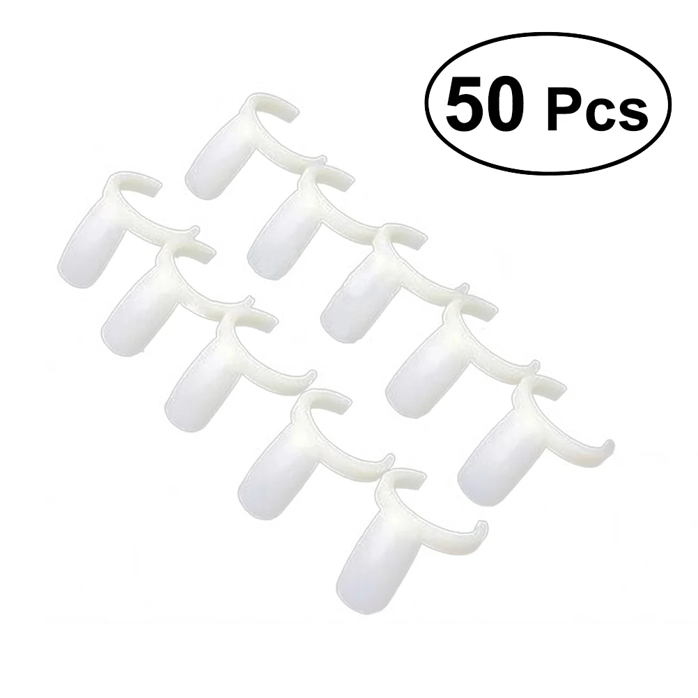 

50pcs Nail Polish Practice Nail Art Tips Display Tips Polish Practice Display Nail Care Accessory