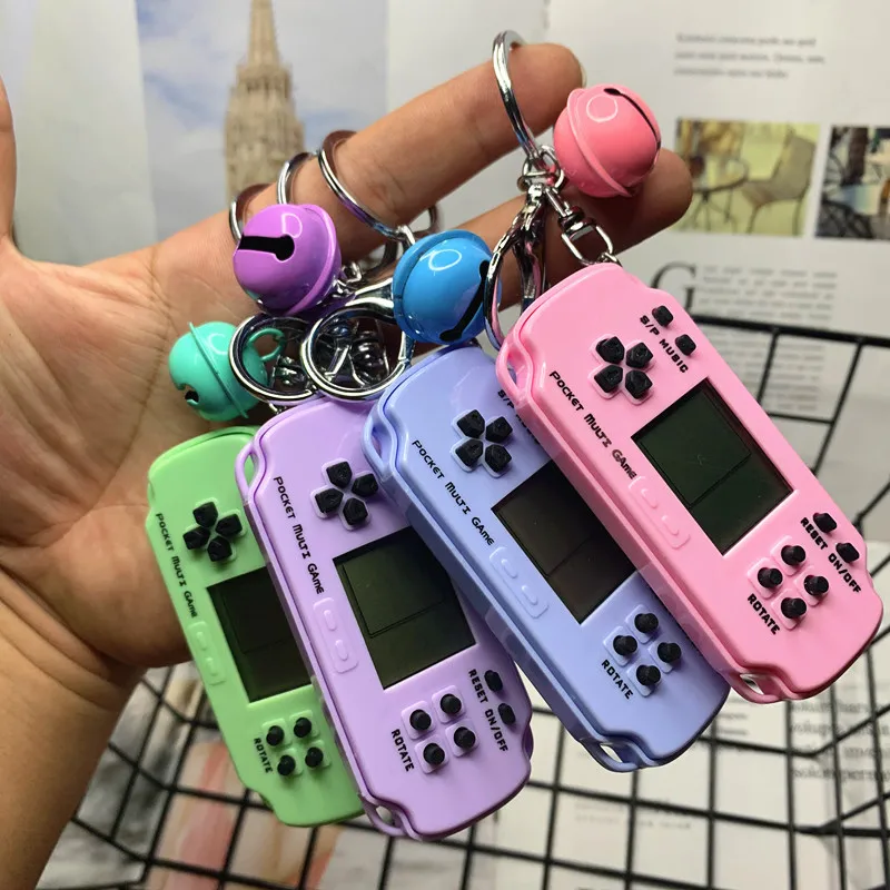 

Tetris Electronic Game Console Built-In 26 Games Retro Game Console Keychain Tetris Handheld PSP Nostalgic Schoolbag Pendant