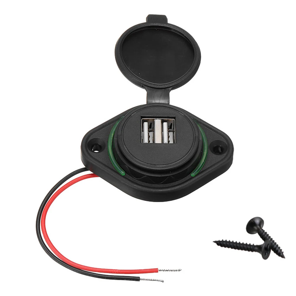 

Car Phone USB 2 Port Charger Adapter 5V 3.1A Dual USB Charging Power Outlet for 12V 24V Auto Motorcycle Adapters Socket Charger