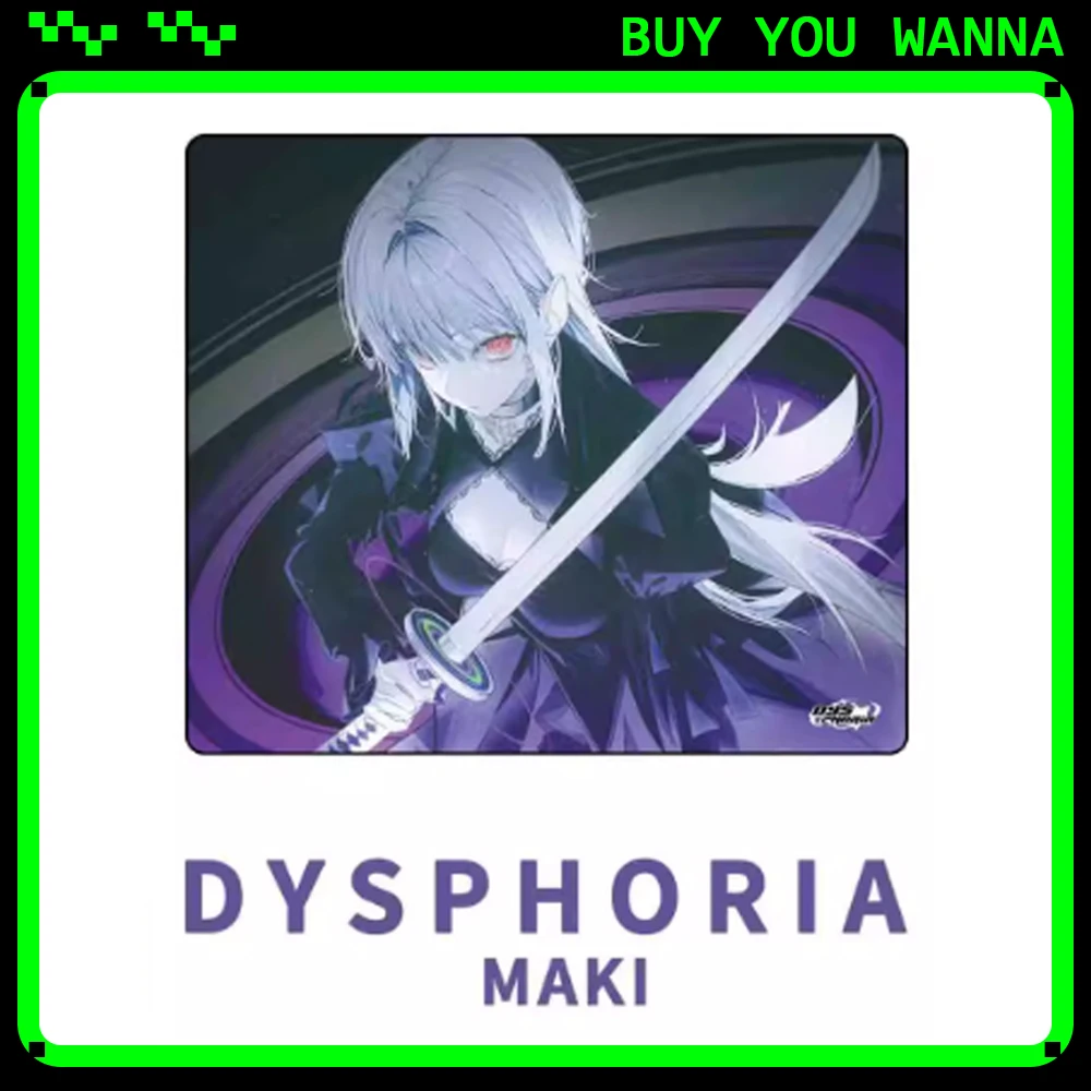 Фото Стеклянный коврик для мыши DYSPHORIA MAKI, гладкий и быстрый, с смазывающим слоем, для TTK, APEX, CSGO, Valorant, аксессуары для ПК, подарки №1