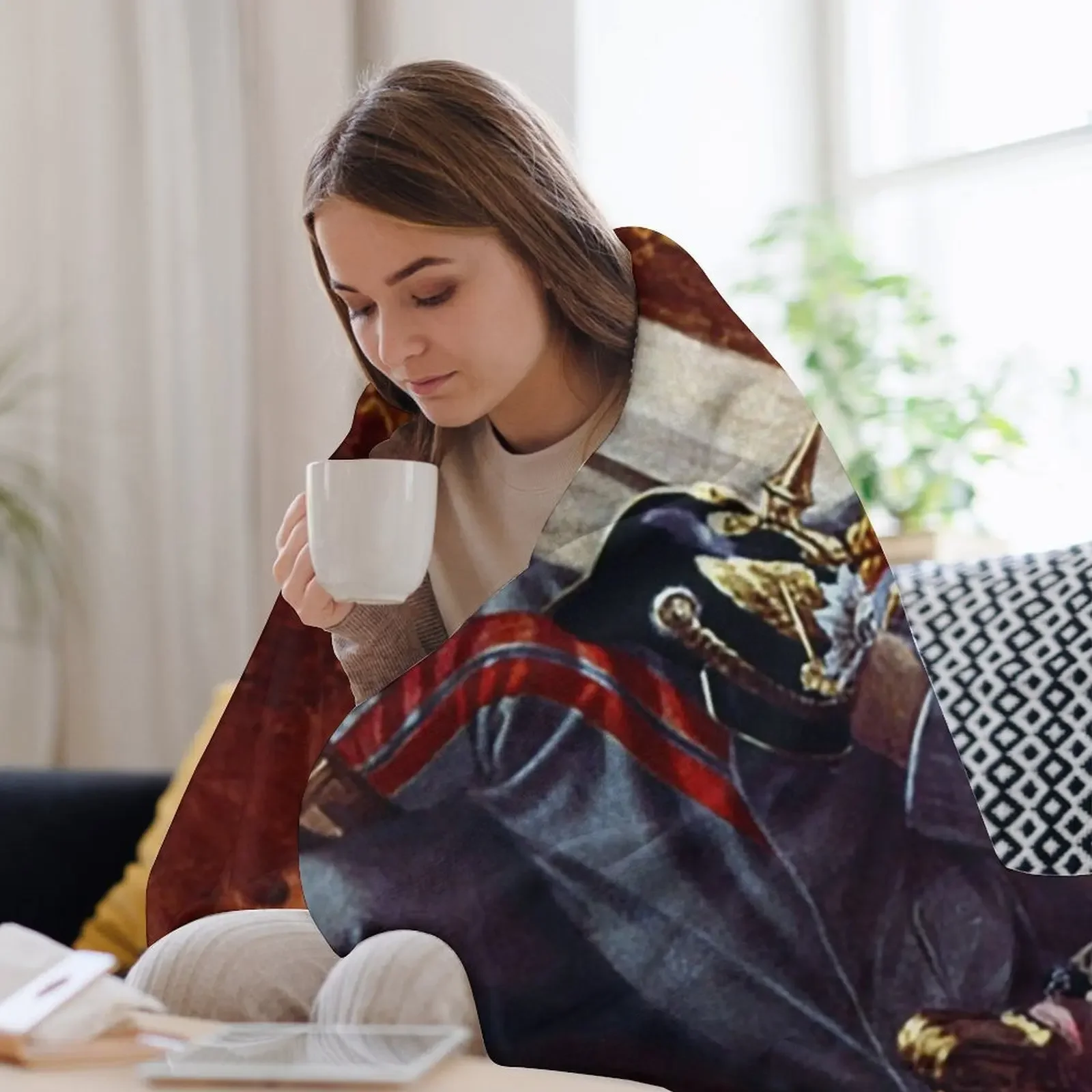 Одеяло с портретом Kaiser Wilhelm II 1914 года забавный подарок милые плед-одеяла