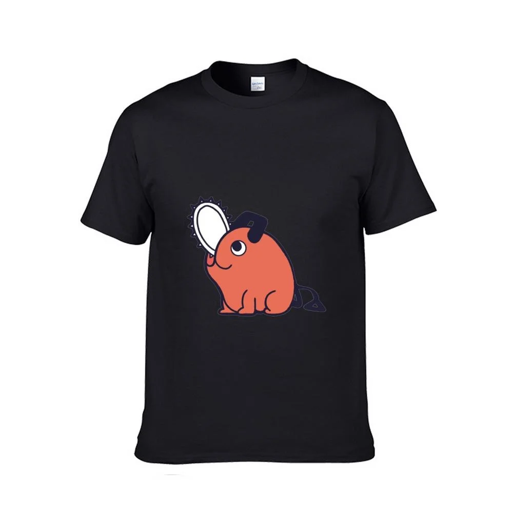 

Футболка мужская с принтом бензопилы, хлопковая уличная одежда в стиле Харадзюку, японская смешная одежда Манга, лето