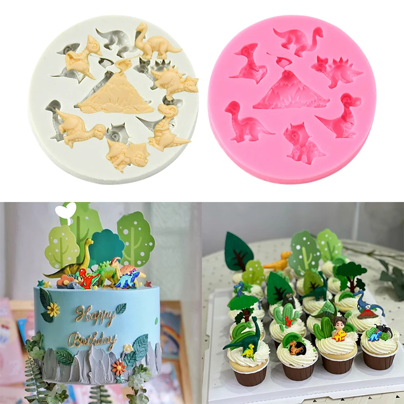 

Mini 7 Holes 3D Dinosaur Shaped Silicone Chocolate Cookies Cake Mold DIY Baking Candy Fondant Moulds Cake Decorating Tools