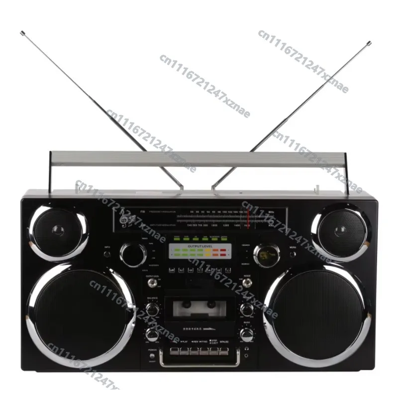 GPO Brooklyn Boombox 80W Bluetooth 5.0 Портативный стерео проигрыватель компакт-дисков, кассетный рекордер, DABFM-радио, USB-зарядка, ретро-стиль (art.: 3920dcc54a9c6) - 3920dcc54a9c6