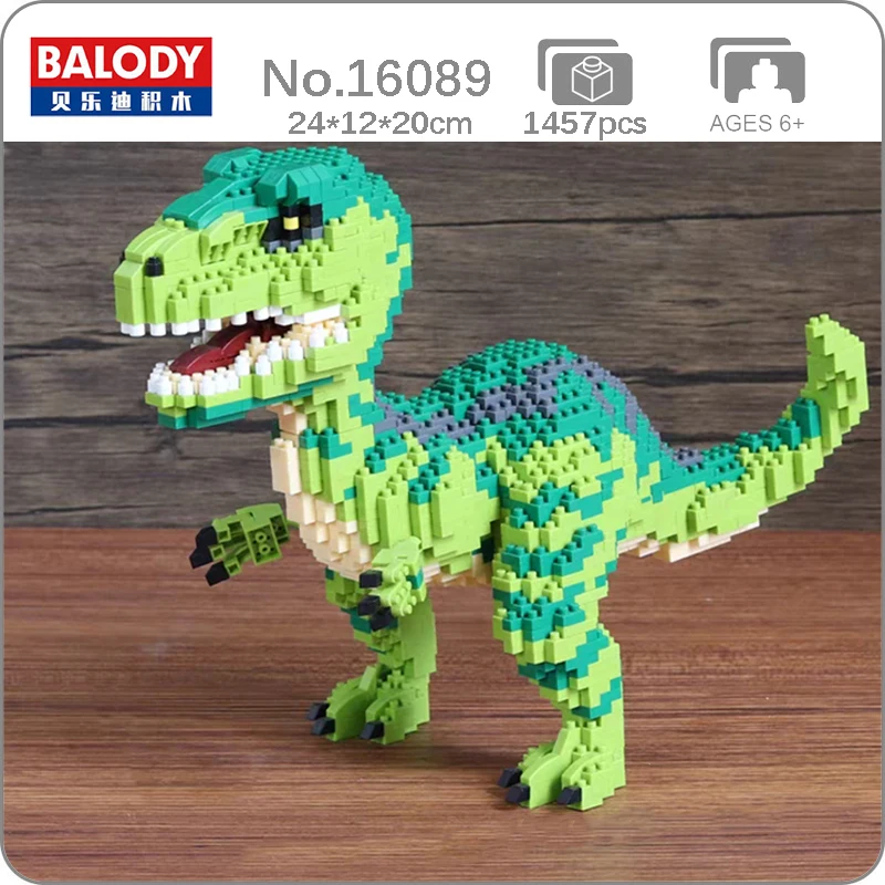 

Balody 16089 Jurassic Period Dinosaur Velociraptor Monster Animal 3D Mini Diamond Blocks Bricks Building Toy For Children No Box