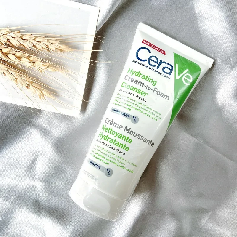 

CeraVe Smoothing Cleanser Acne Treatment Hydrating Cleaner Moisturizing No Stimulation For Oily Dry Skin Face Wash 100ml