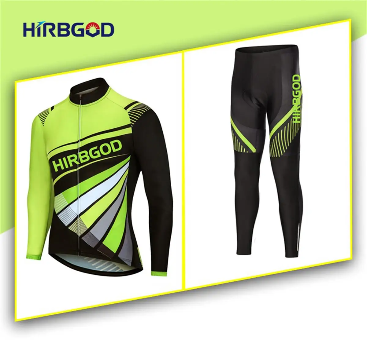 HIRBGOD New Summer Breathable Cycling Jersey Set Breathable Team Sport Bicycle Jersey Mens Cycling Clothing Short Bike Jersey