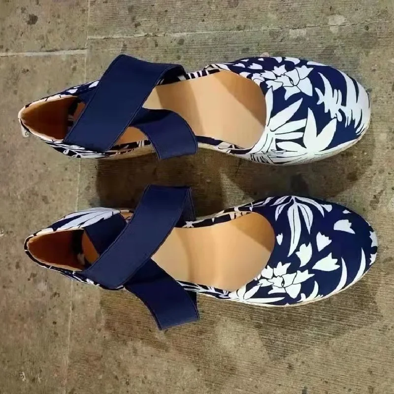 Women's Shoes Spring 2023 Espadrilles Ballet Flat Wedge Heel Elegant Fashion Slip-On Thick Medical Barefoot Sports Free Shipping