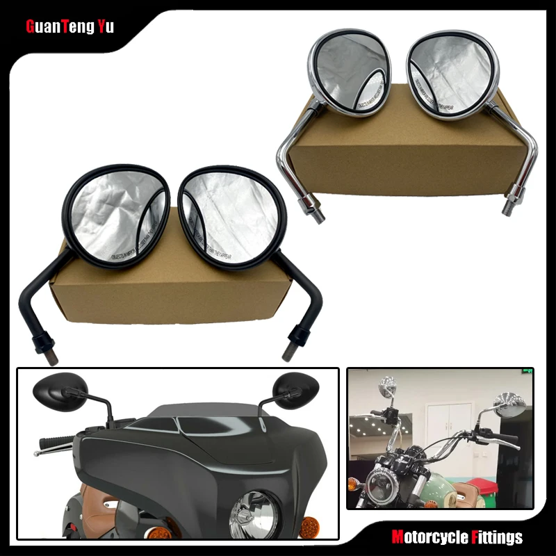 10mm Motorcycle Accessories Rearview Mirror For Indian Chief Classic Chieftain Vintage 2014-2022 Roadmaster Scout Bobber 15-2022 - купить по