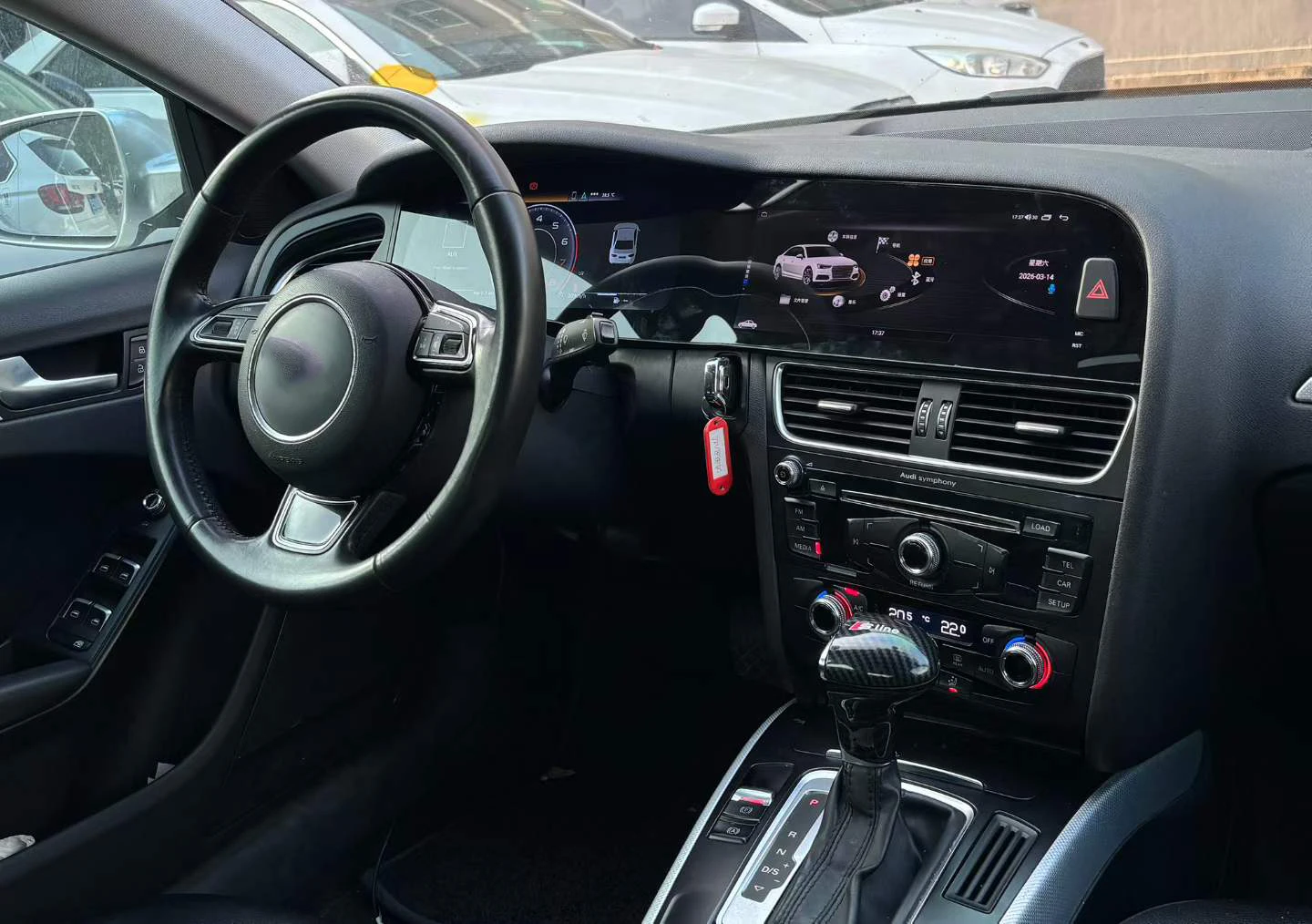 Фото Цифровая приборная панель с сенсорным экраном на Android 13.0 для Audi A4 A4L 2009-2016, мультимедийная система с CarPlay, двойным экраном, автомобильным радио, DSP и Bluetooth 5.0 №5