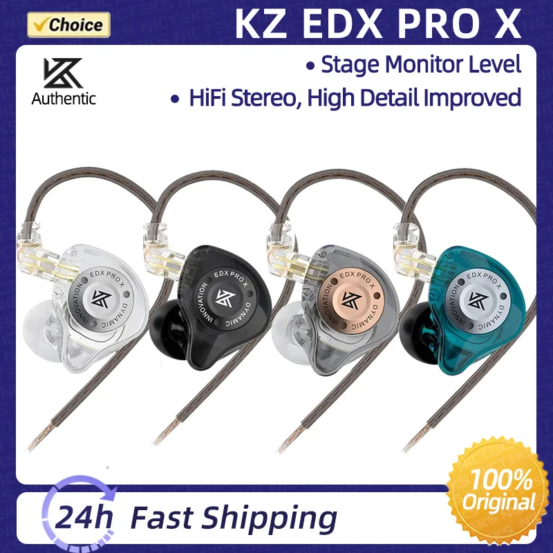 KZ EDX PRO X Проводные наушники с динамическим приводом HIFI Бас Спортивная гарнитура