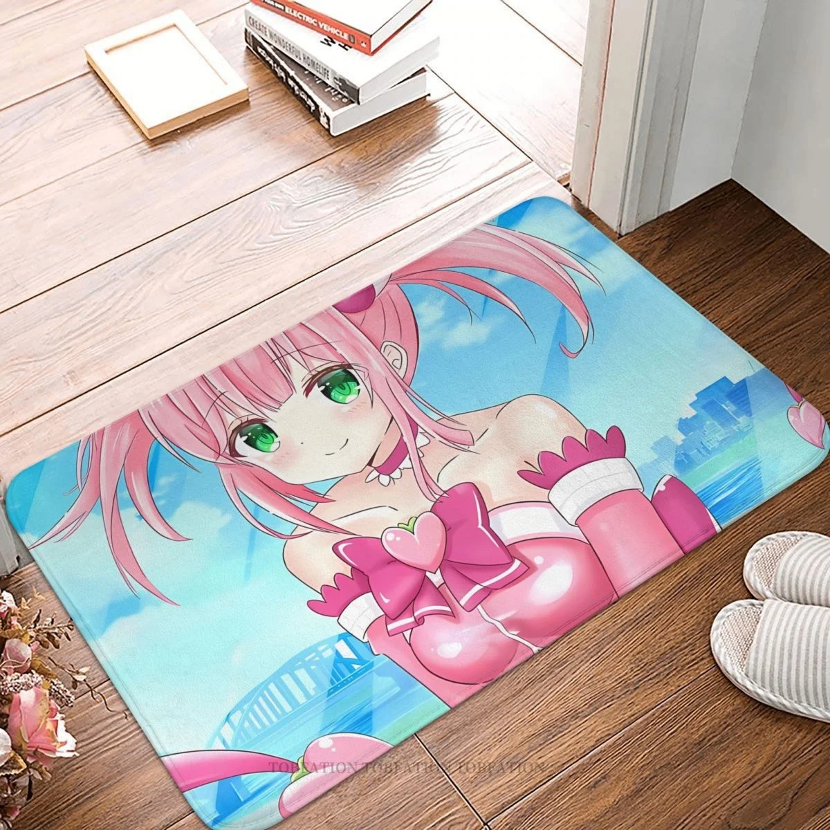 

Anime The Demon Girl Next Door Non-Slip Doormat Kitchen Mat Momo Chiyoda Pink Floor Carpet Welcome Rug Indoor Decor