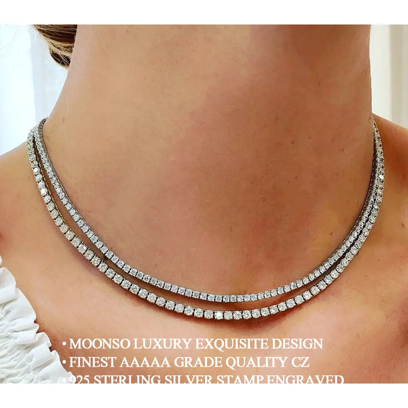 Модное теннисное ожерелье 4 мм 5 в стиле хип-хоп золотого и серебряного цветов