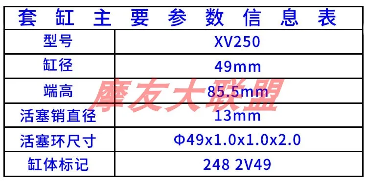 Подходит для набора цилиндров Crown Prince XV250 Qianjiang QJ250-H-J-L прокладка клапана