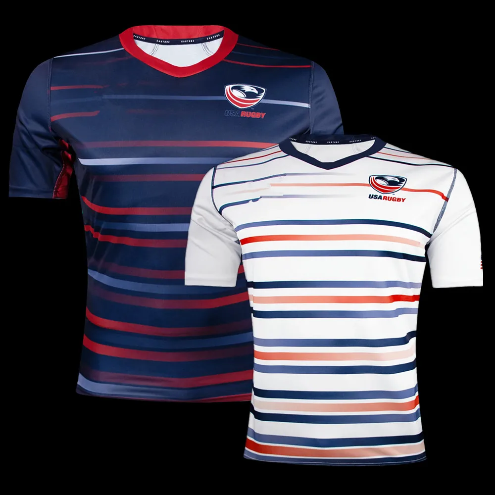 

USA RUGBY JERSEY home away t-shirt 2022 2023 United States rugby shirt big size 4xl 5xl Custom name and number