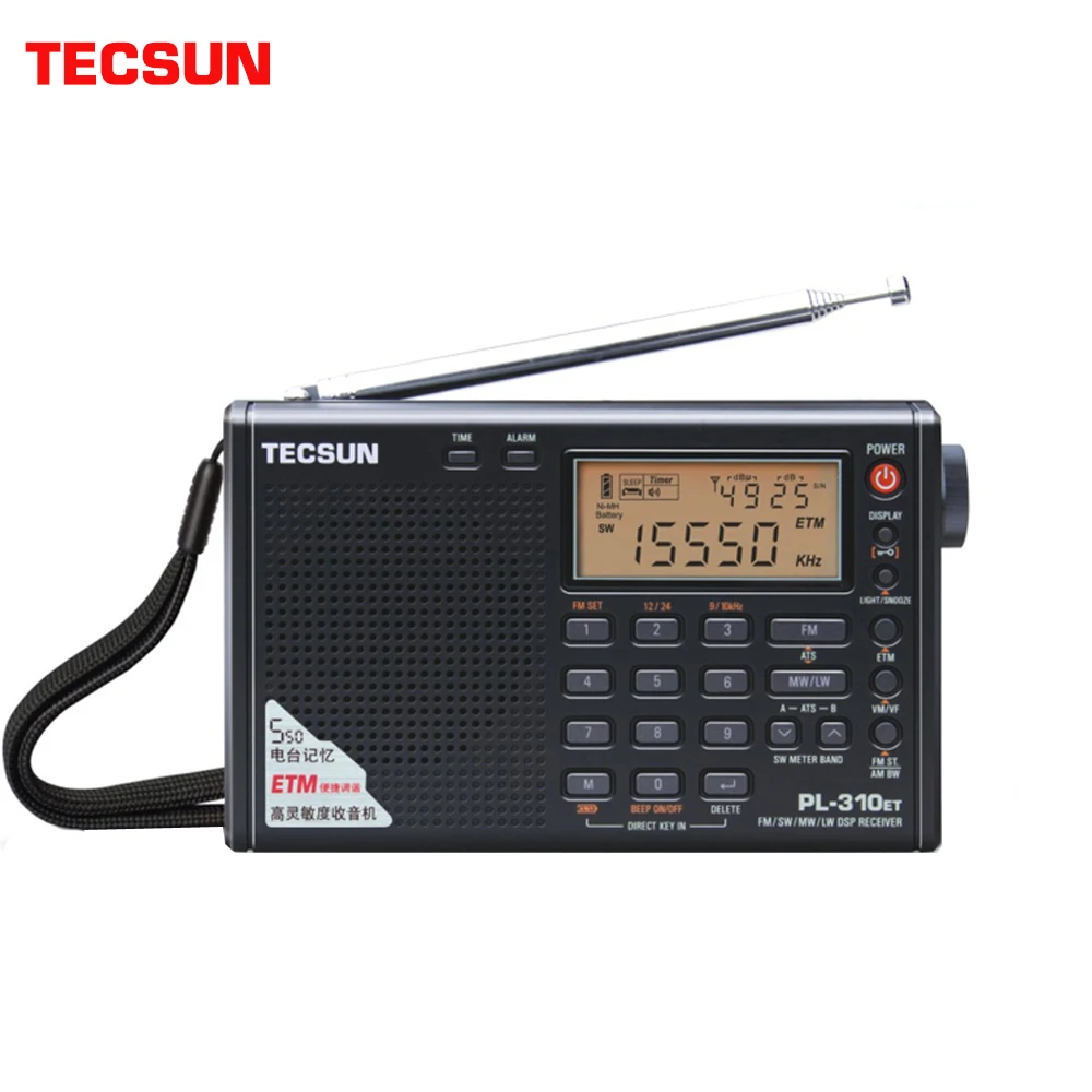 Радиоприемник Tecsun, цифровой демодулятор, FM/AM/SW/LW, стереоприемник, портативное радио для английских и русских пользователей